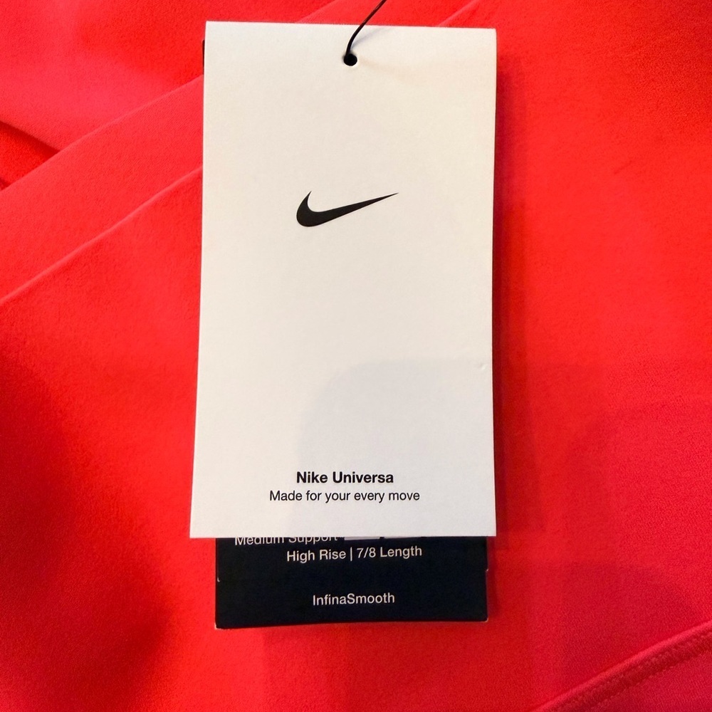 Nike Universa Dri-Fit Women's InfinaSmooth Leggings H/R Ember Glow Size-S NWT - Picture 7 of 11